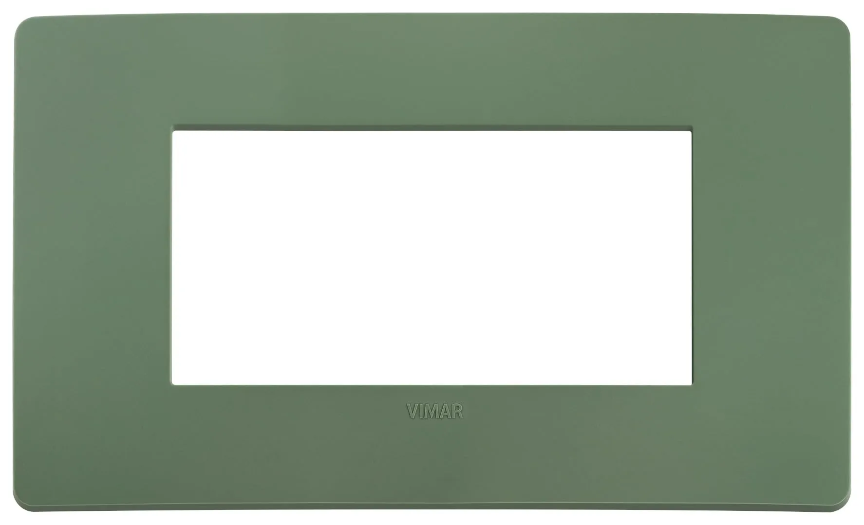 Vimar 14654U.17 Plana Up placca 4 mod centrali 14.7x8.6x0.98cm, salvia matt
