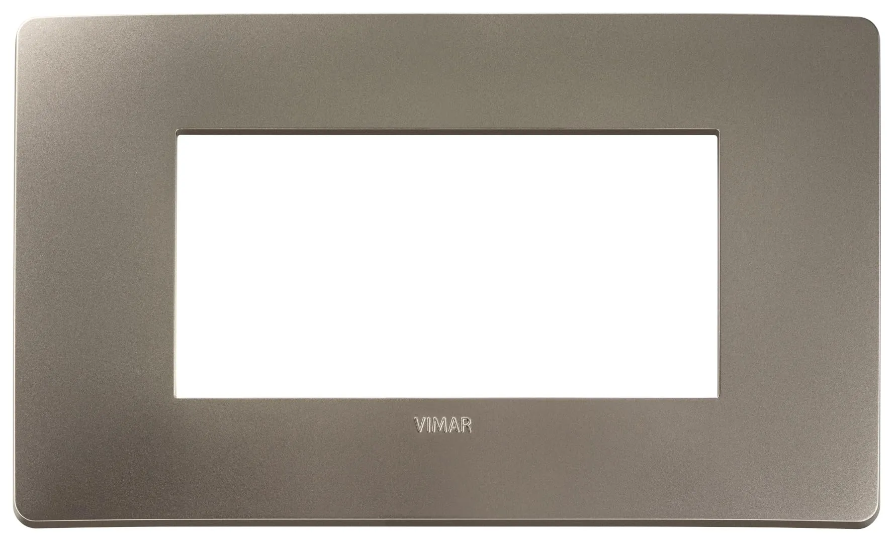 Vimar 14654U.33 Plana Up placca 4 mod centrali, 14.7x8.6x0.98cm, titanio