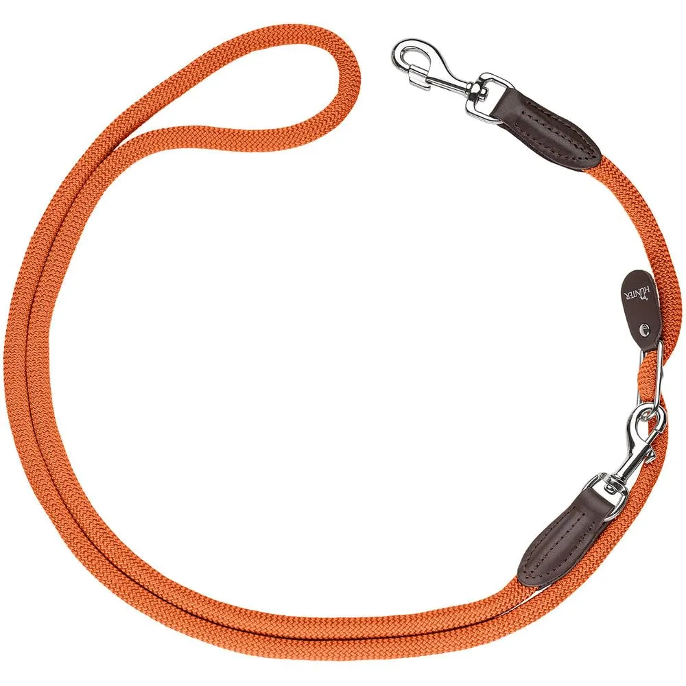HUNTER Guinzaglio per cani Freestyle, colore arancione, lunghezza regolabile, robusta e maneggevole, resistente alle intemperie e facile da pulire, perfetto per tutti i giorni e allenamento