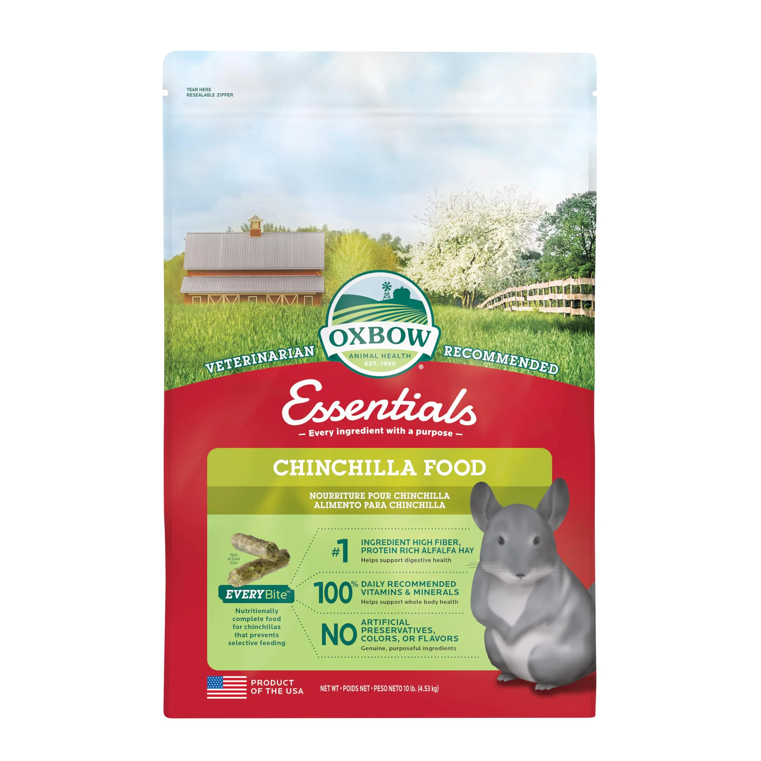 Oxbow Mangime per Chinchilla - 4500 Gr