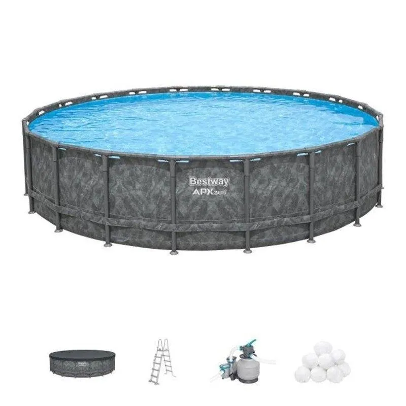Piscina Bestway APX 365 Rotonda 671 x 132 cm 40377L Filtro Sabbia