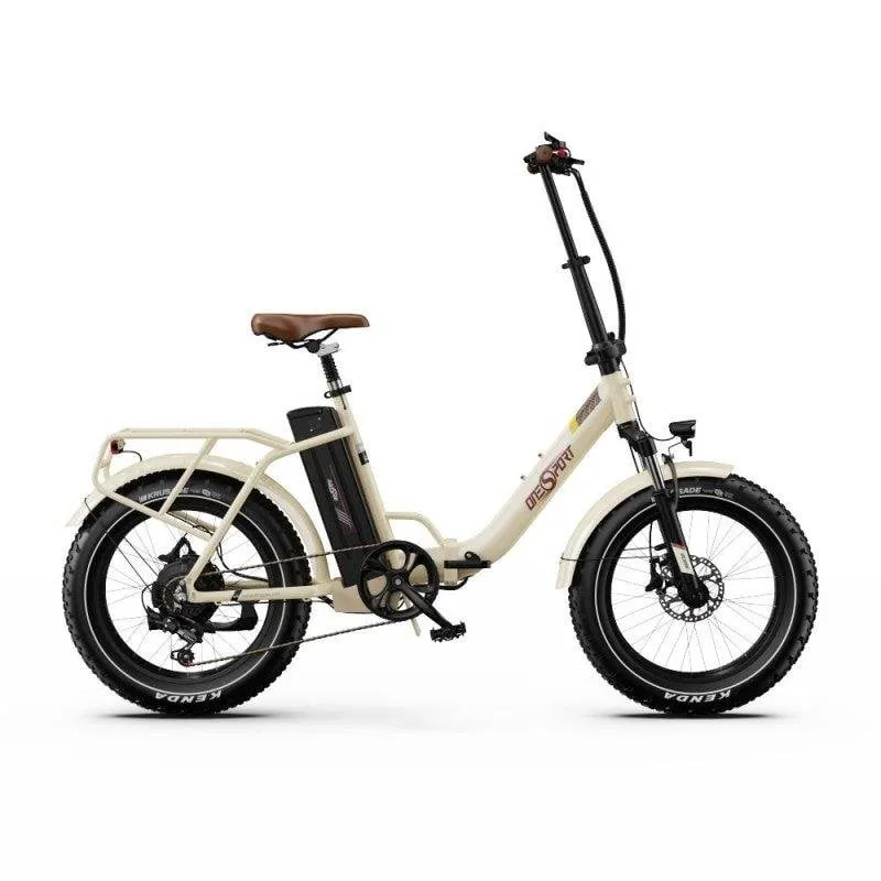 Bicicletta elettrica pieghevole OneSport OT16 Max 48 V 18 Ah bianca