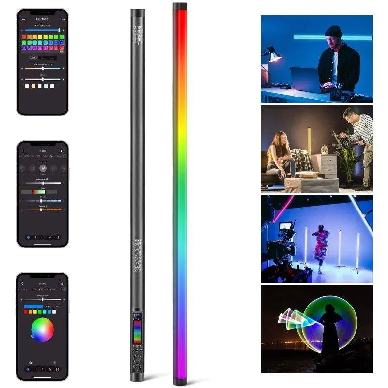 Tubo LED Neewer TL120C RGBWW 42 W 127 cm DMX