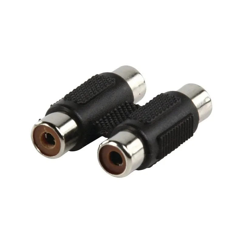 Adattatore audio stereo Goobay da 2xRCA a 2xRCA femmina/femmina nero