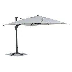 Ombrellone alluminio INES Antracite e Grigio chiaro (3x3mt) 0795605