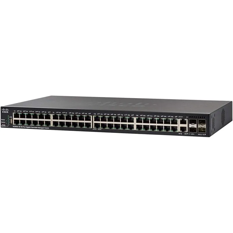 Switch Cisco SG350X-48MP con 48 porte Gigabit PoE + 2 porte SFP+