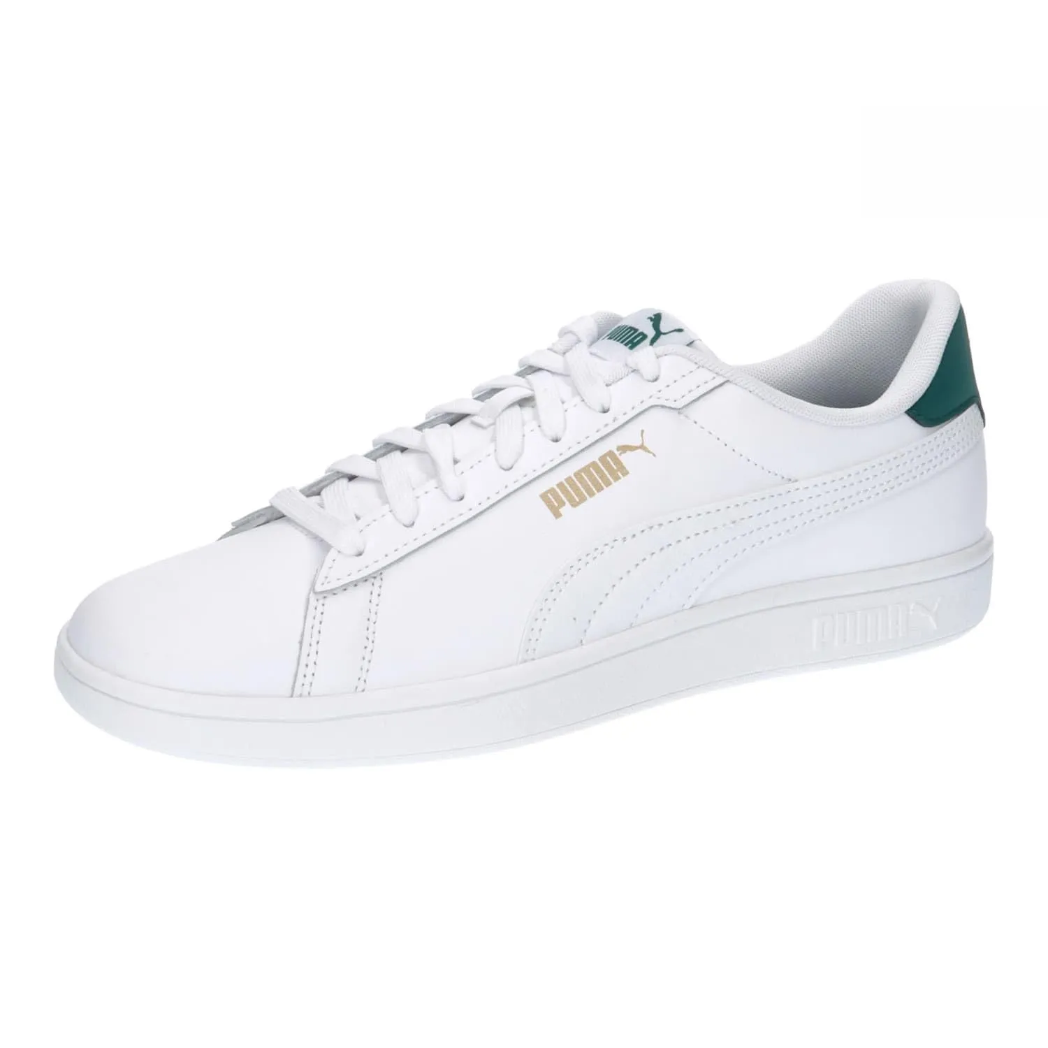PUMA Smash 3.0 L, Scarpe da ginnastica Unisex-Adulto, Bianco (PUMA White-Malachite-PUMA Gold), 40 EU