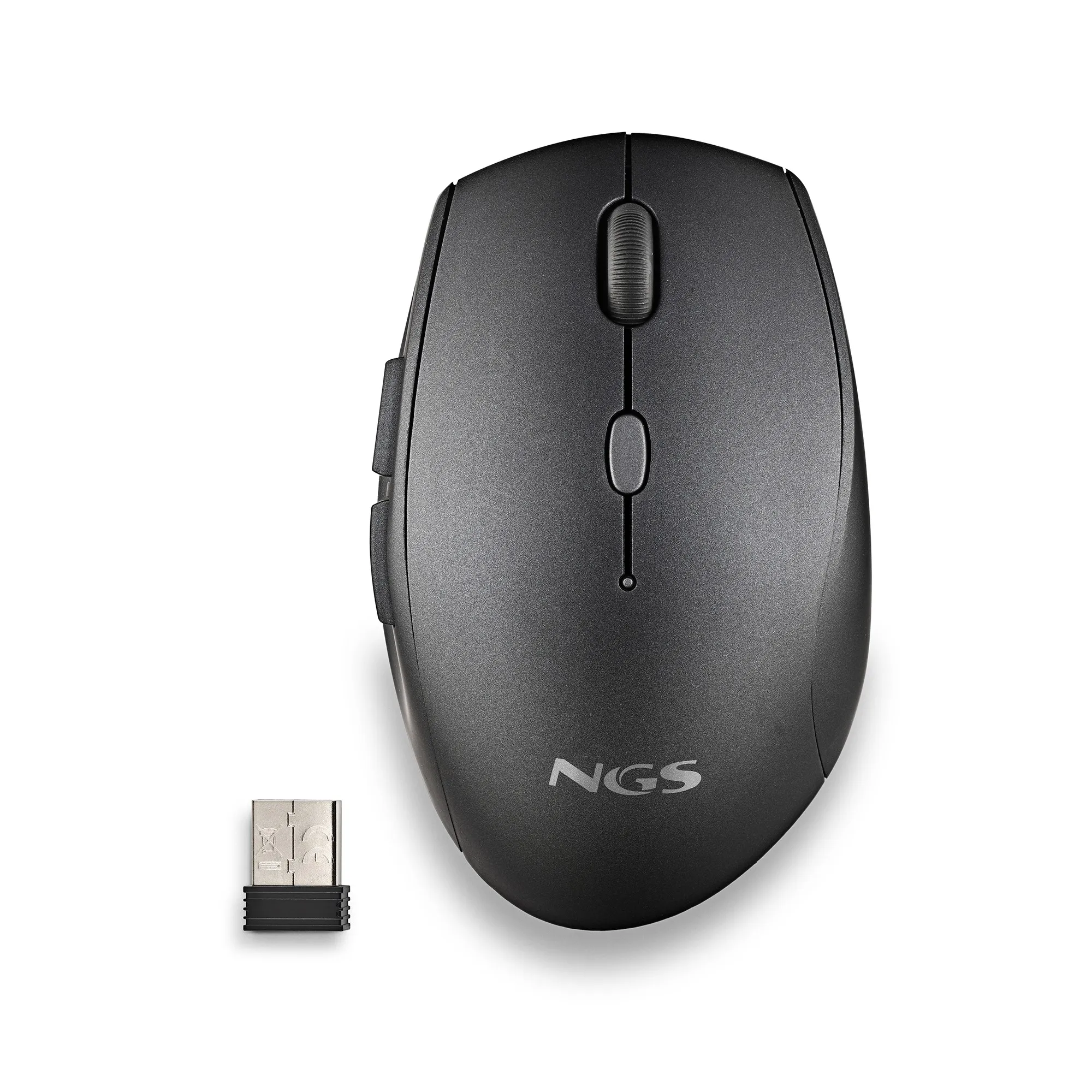 Ngs Mouse Nero Ergonomico Senzafili E Bottoni Silenziosi