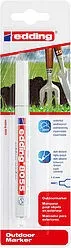 Pennarello indelebile per esterni Edding 8055 - Punta tonda da 1-2 mm - Inchiostro resistente all'usura allo sfregamento e alla luce - Bianco