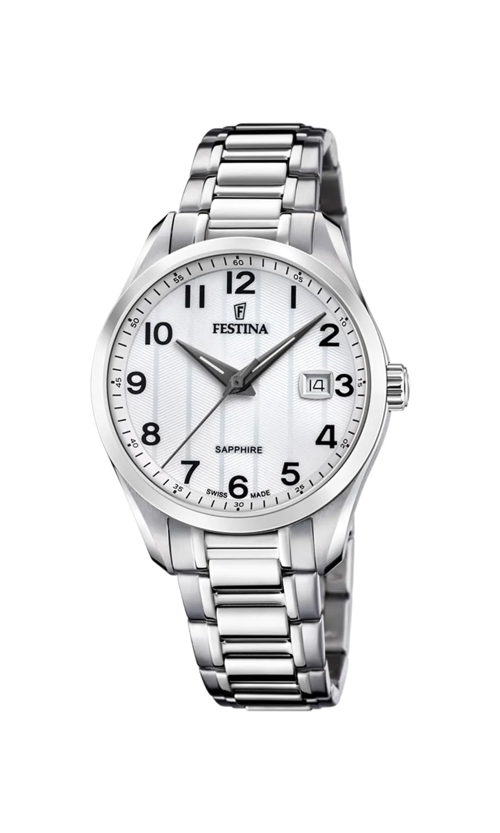 Festina Swiss Made Orologio Uomo in Acciaio Inox. 316l Argentato