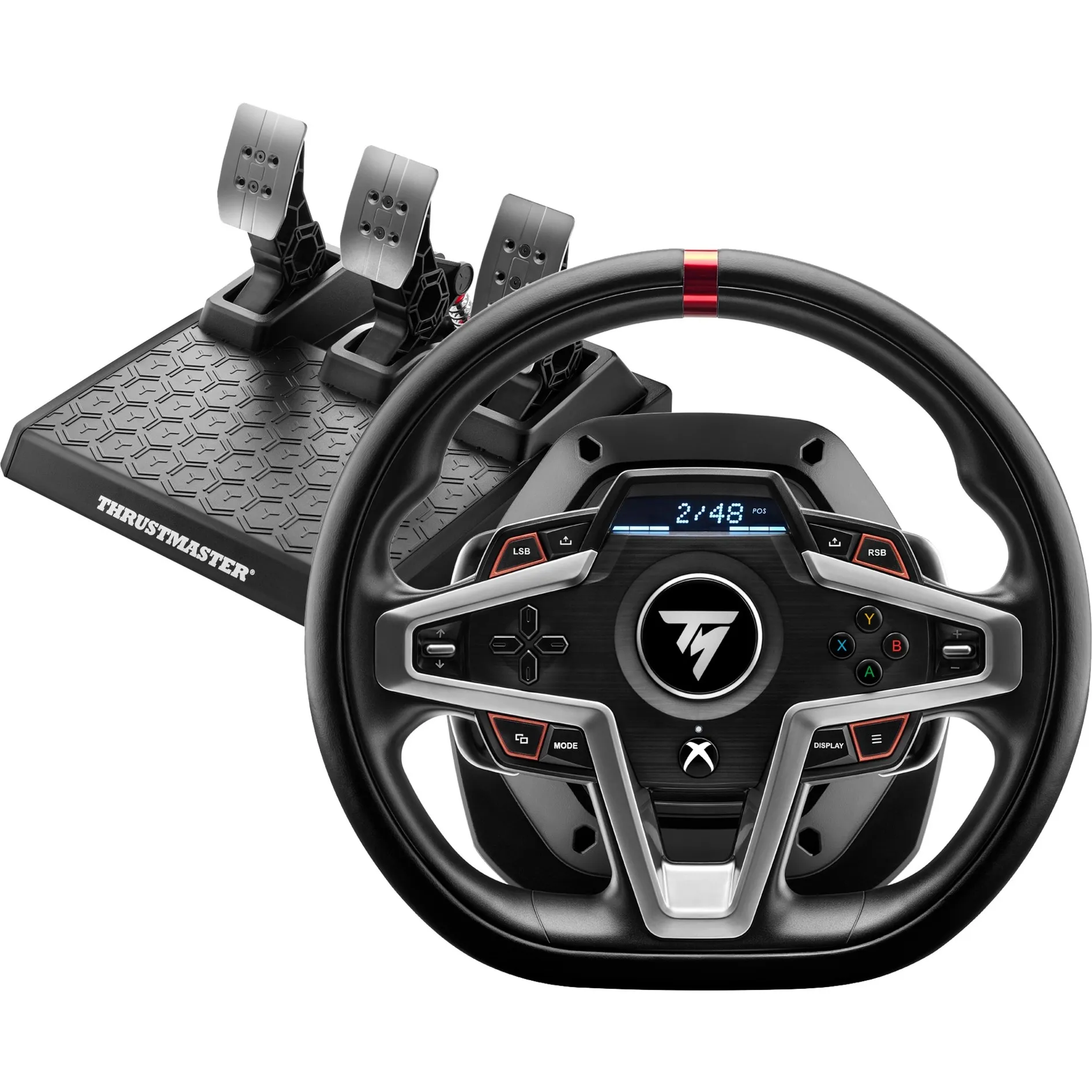 T248 Nero USB Sterzo + Pedali Analogico/Digitale PC, PlayStation 4, PlayStation 5, Volante