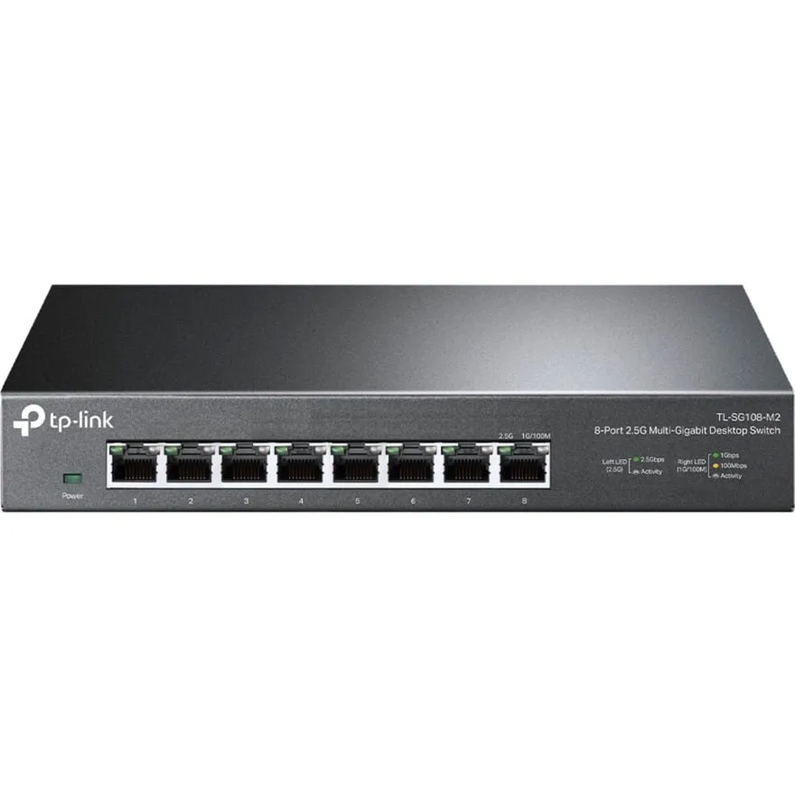 TL-SG108-M2 switch di rete Non gestito 2.5G Ethernet (100/1000/2500) Nero, Interruttore