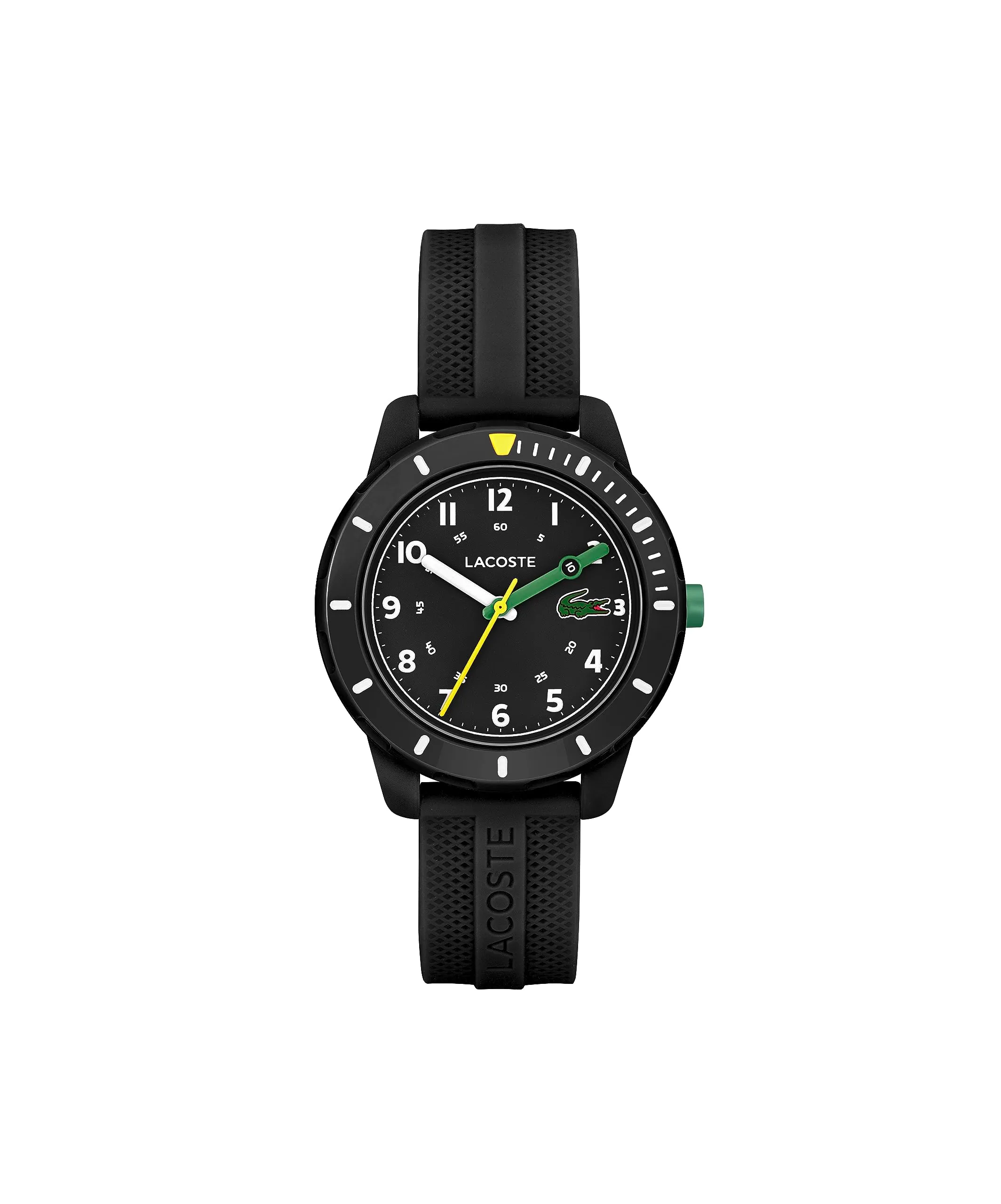 Lacoste Orologio Analogico al Quarzo da Bambini Collezione MINI TENNIS con Cinturino in Silicone Nero - 2030052