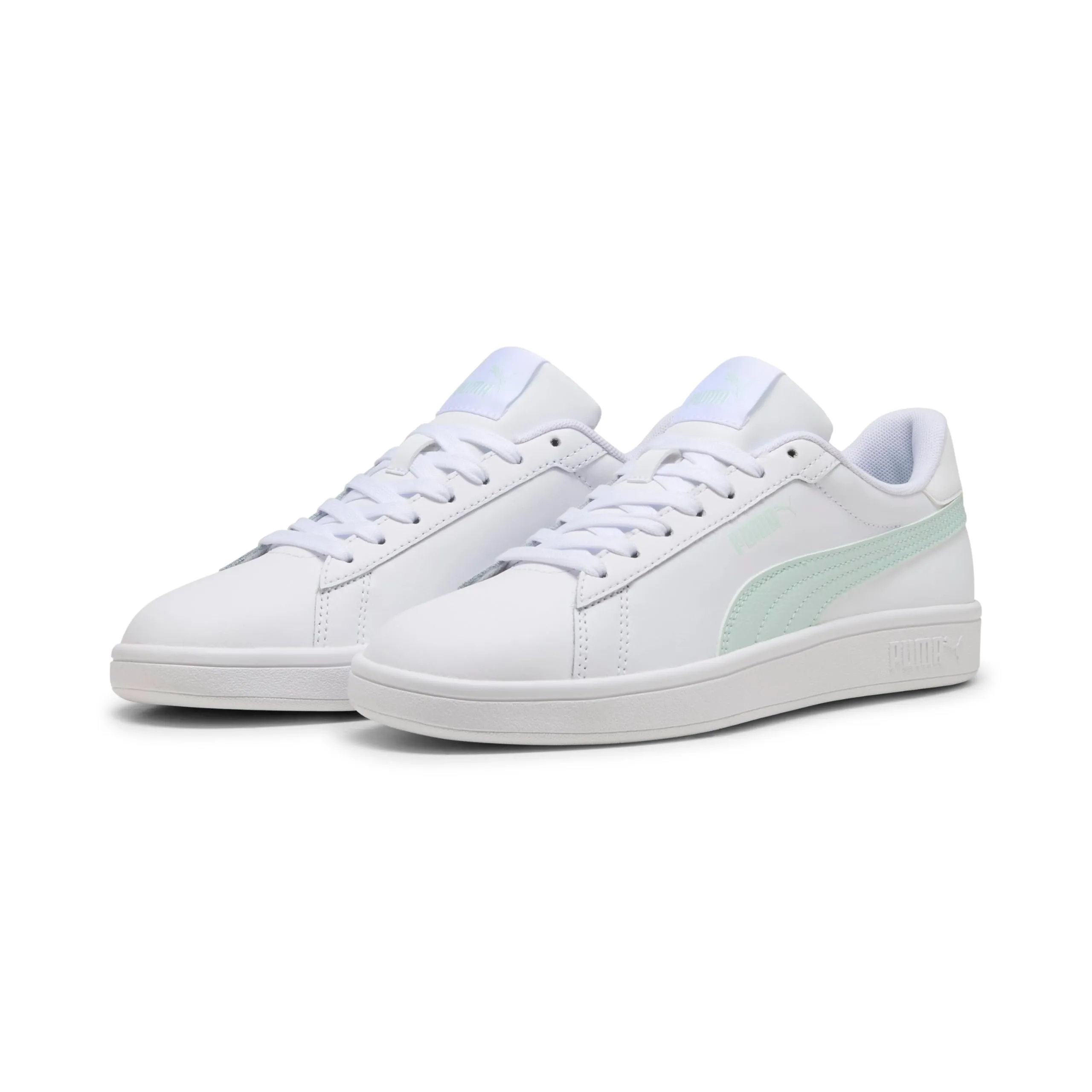 Puma Puma Smash 3.0 L - Scarpe da Ginnastica Unisex, Puma White-Peaceful Blue,