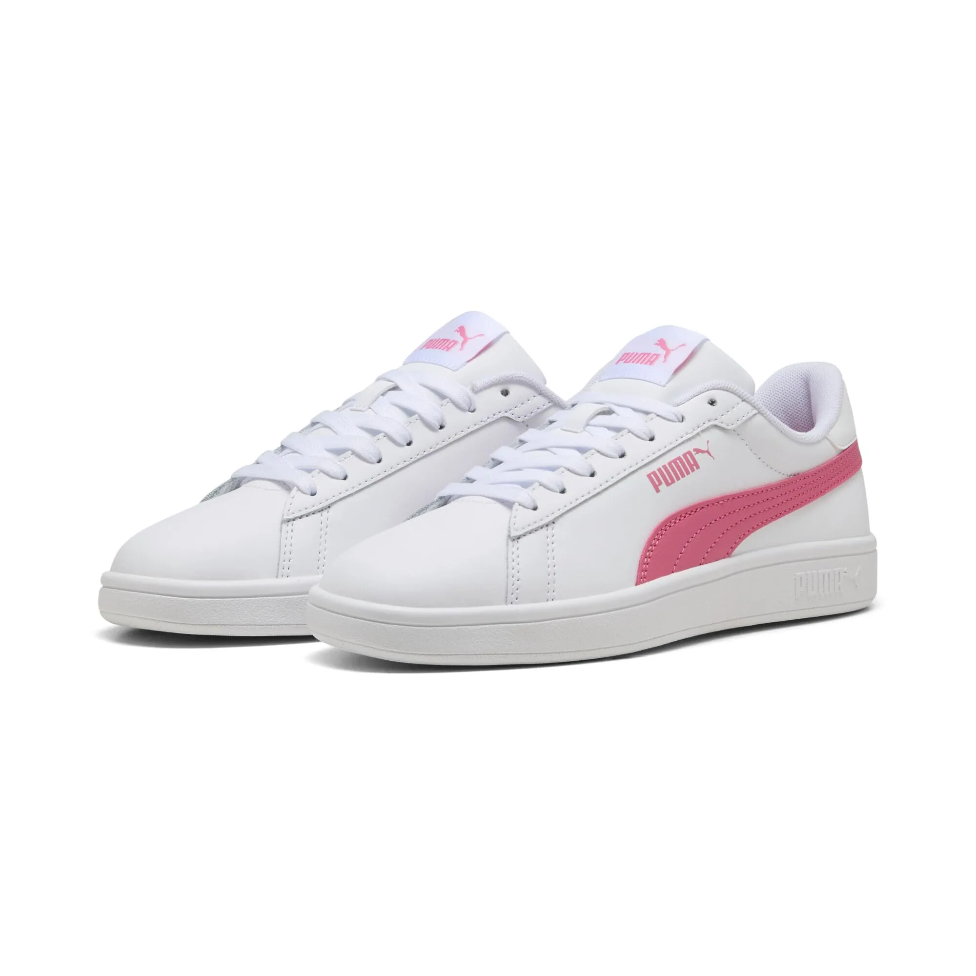 Puma Puma Smash 3.0 L - Scarpe da Ginnastica Unisex, Puma White-Magic Rose,