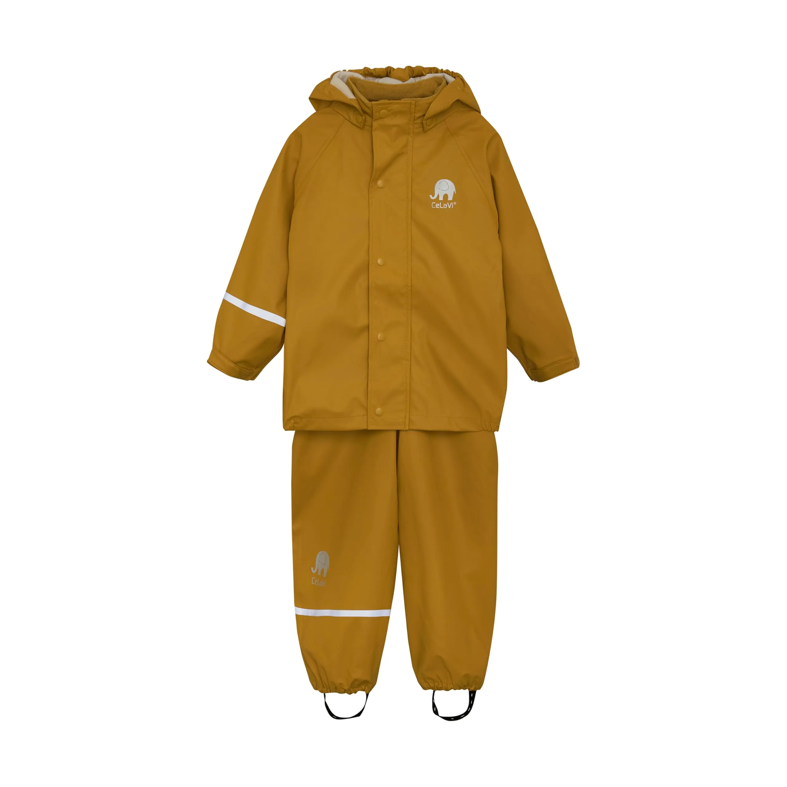 Celavi Basic PU Rain Set Giacca Impermeabile, Buckthorn Marrone, 70 Unisex-Bambini