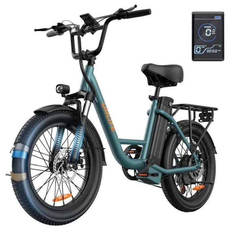 Bicicletta elettrica URLIFE E20 250W 48V 13Ah Fat Tire Verde