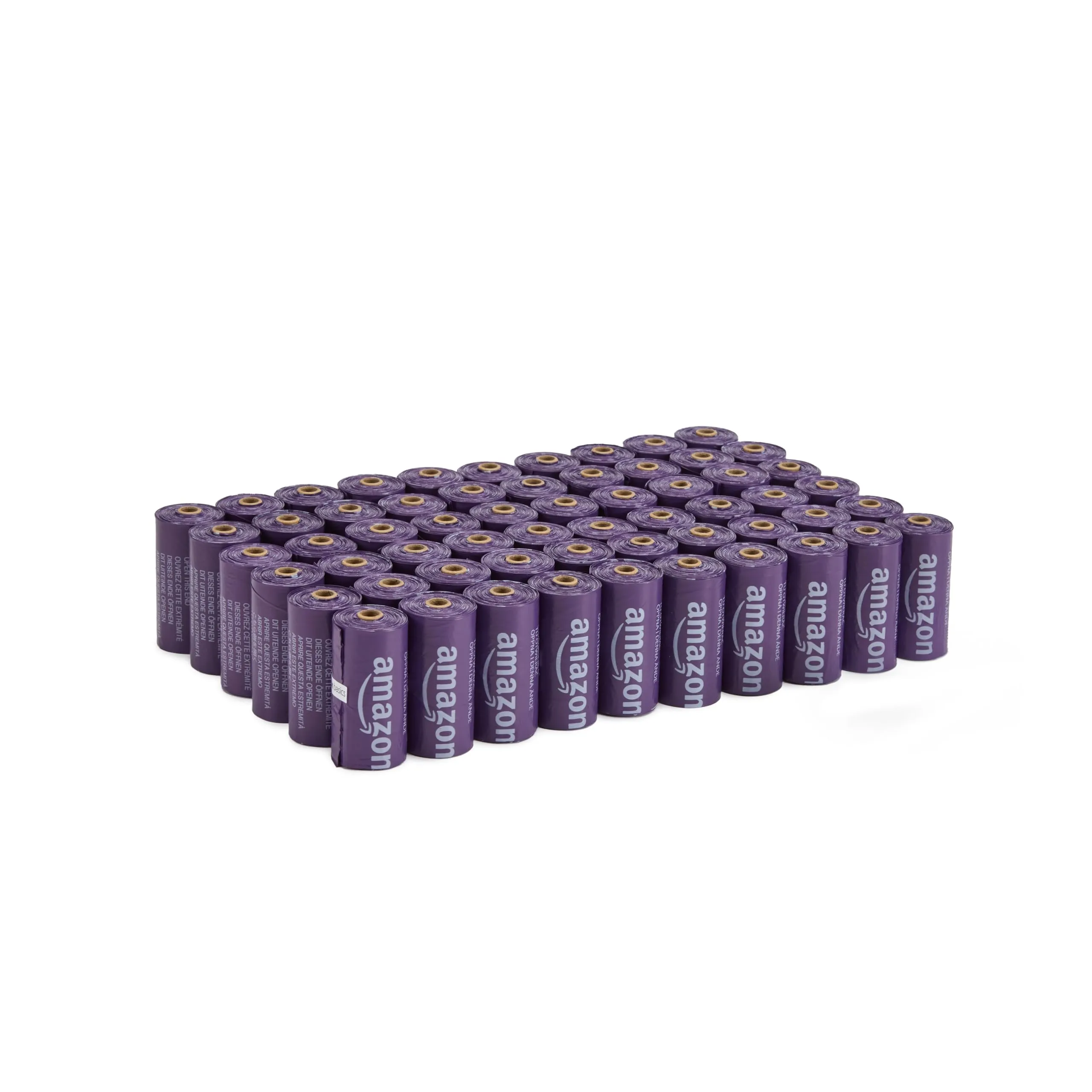 Amazon Basics Sacchetti igienici per cani senza dispenser, alla lavanda, 900 pezzi (60 confezioni da 15 sacchetti)