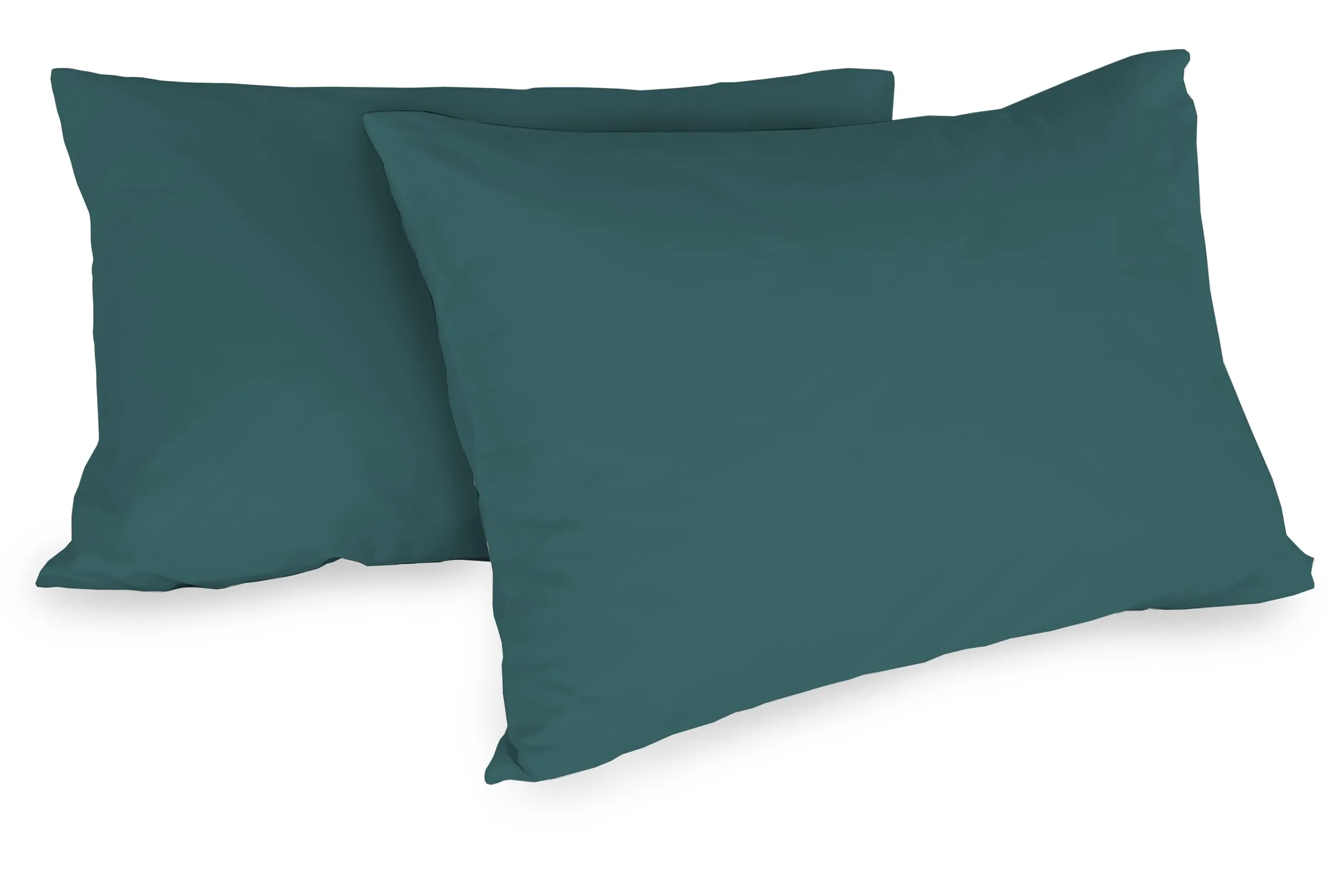 Zer0bed, Coppia Di Federe In Cotone 52x80 CM, Ottanio, Set Di 2, Tinta Unita, 100% Cotone, Cuscino Letto, Chiusura A Busta
