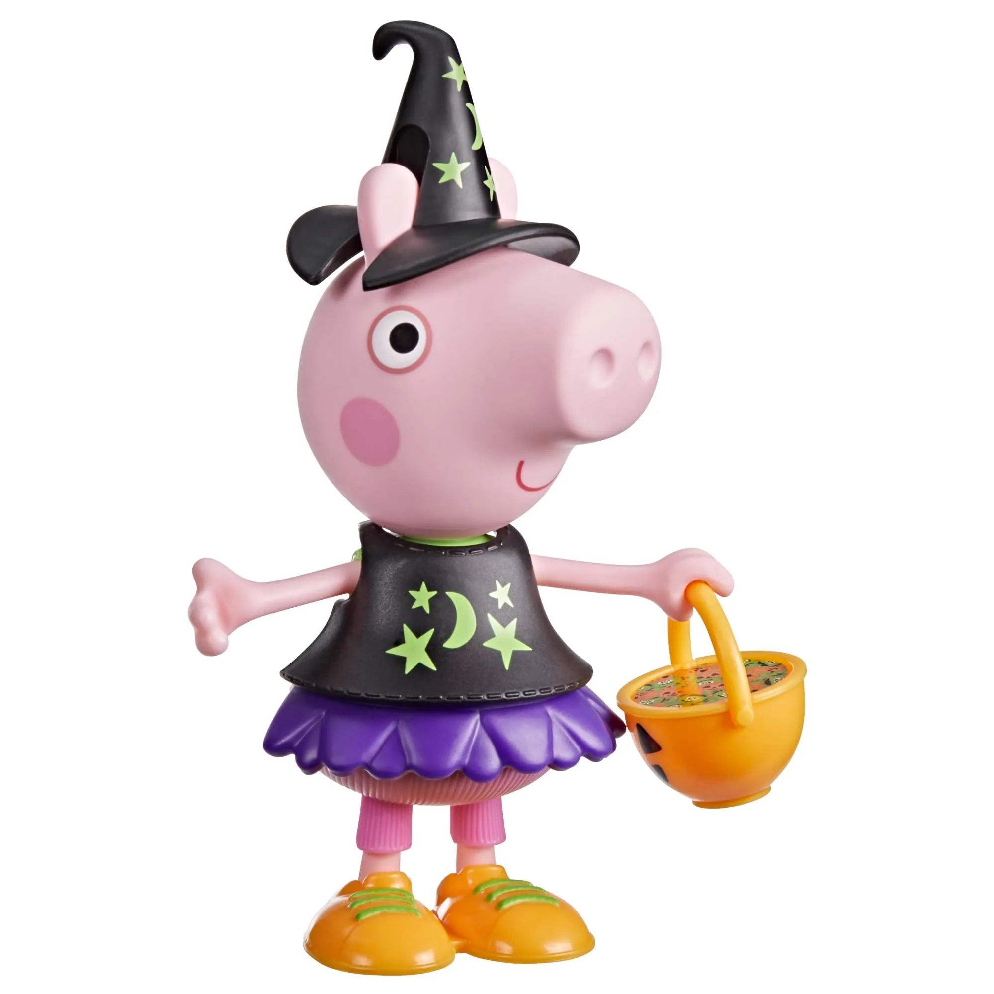 Peppa Pig, Outfit di Halloween con 6 accessori alla moda facili da indossare, bambola da 15 cm, giocattoli per età prescolare, per bambine e bambini dai 3 anni in su