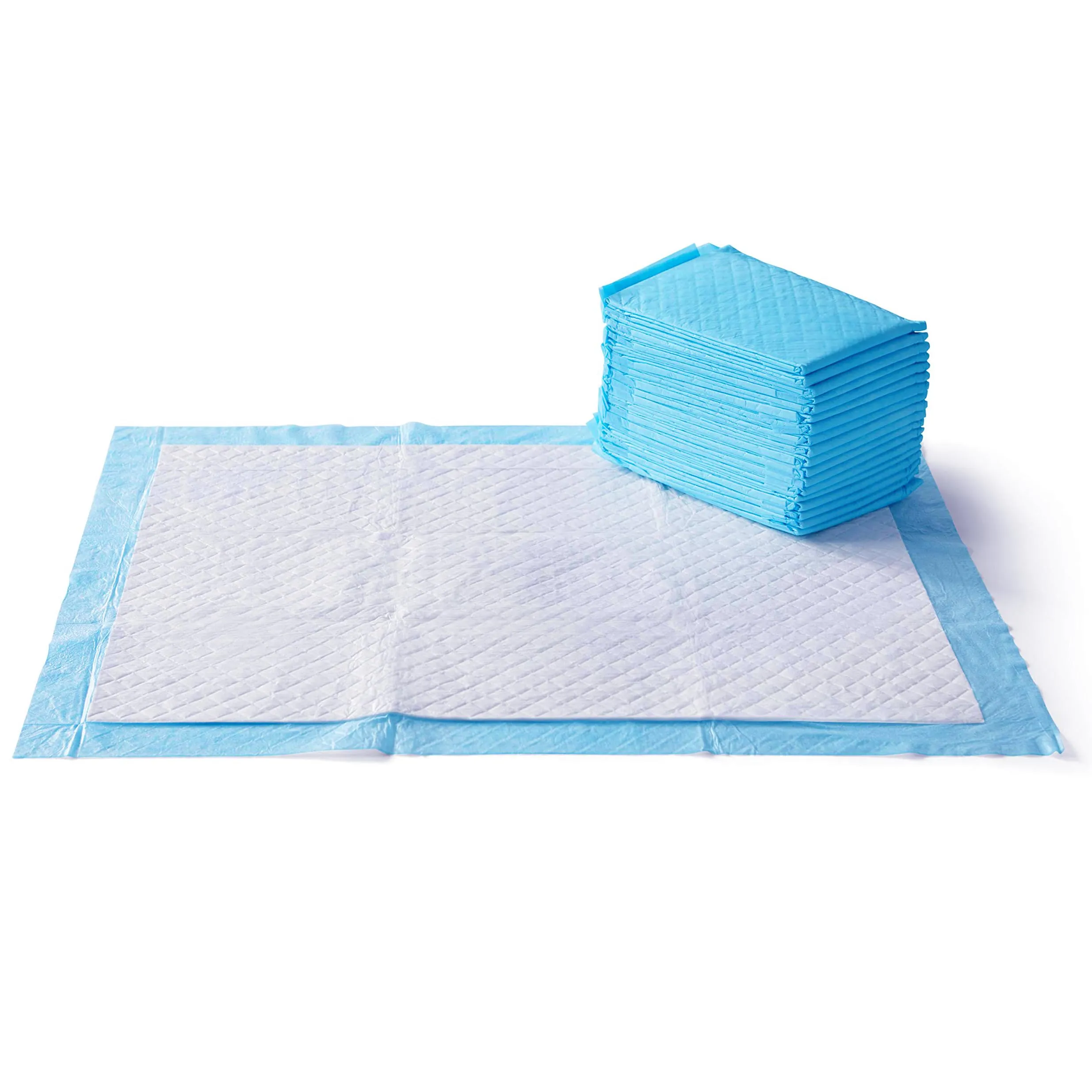 Amazon Basics Tappetini resistenti per l'addestramento di cani e cuccioli, a prova di perdite con superficie ad asciugatura rapida, dimensione XL, confezione da 25, Blu, Bianco