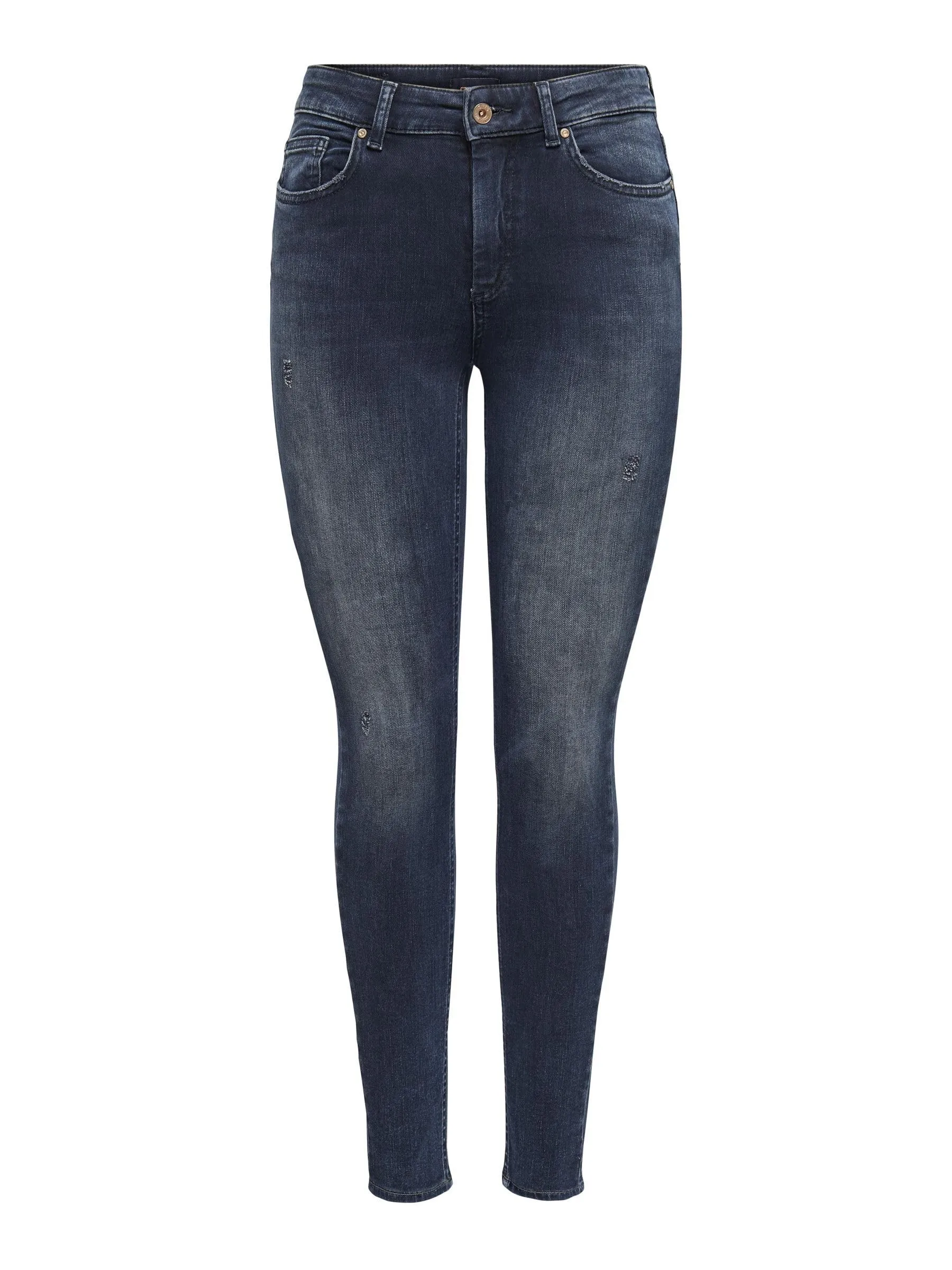 ONLY ONLBLUSH Vita Media Skinny Fit Lunghezza alla Caviglia Jeans Nera M/32