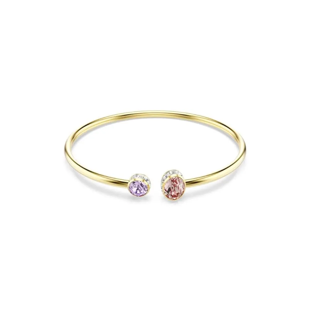 Swarovski Bracciale rigido Chroma, Taglio misto, Multicolore, Placcato color oro