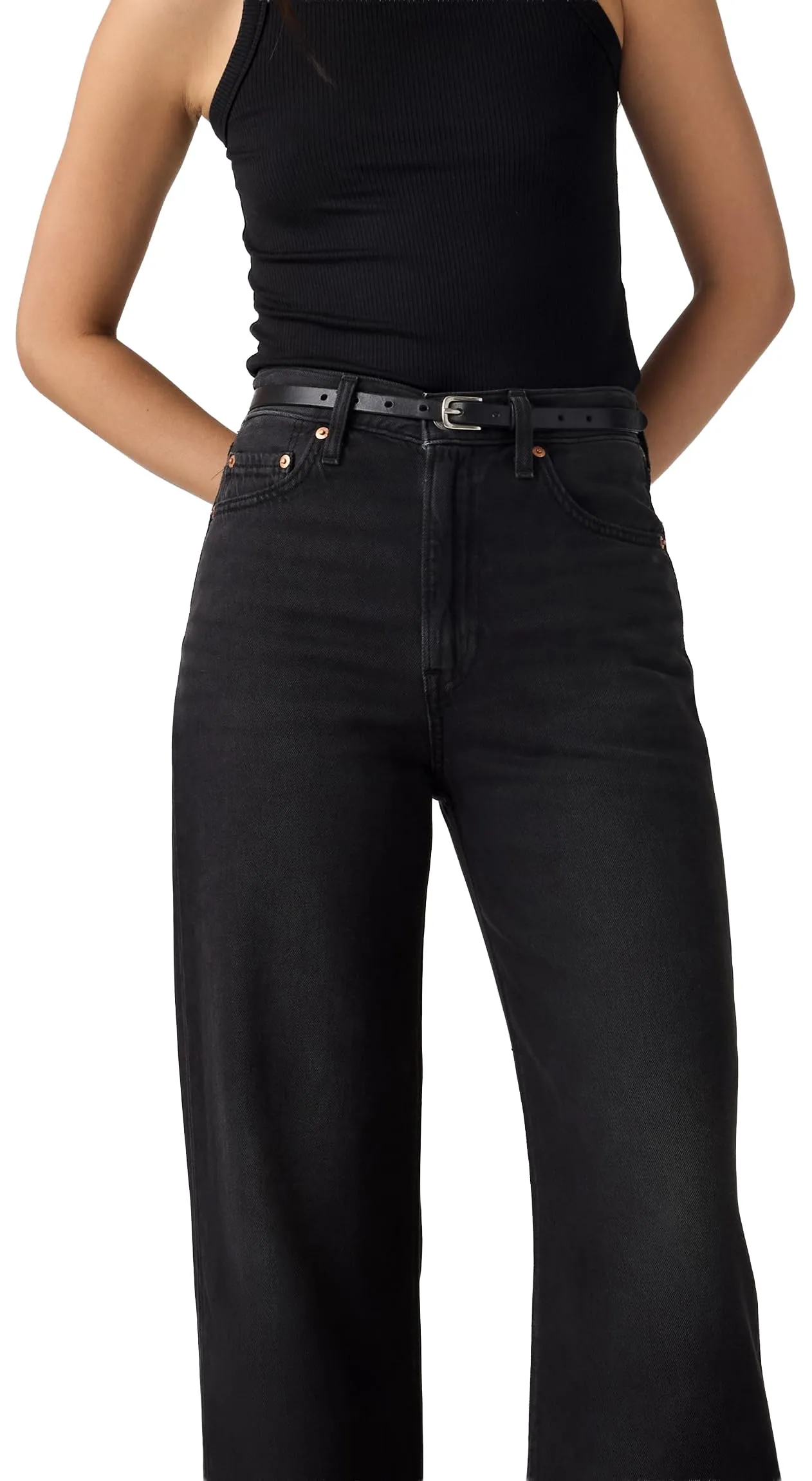 Levi's Ribcage Wide Leg H223 Donna, None Your Business, 25W / 32L