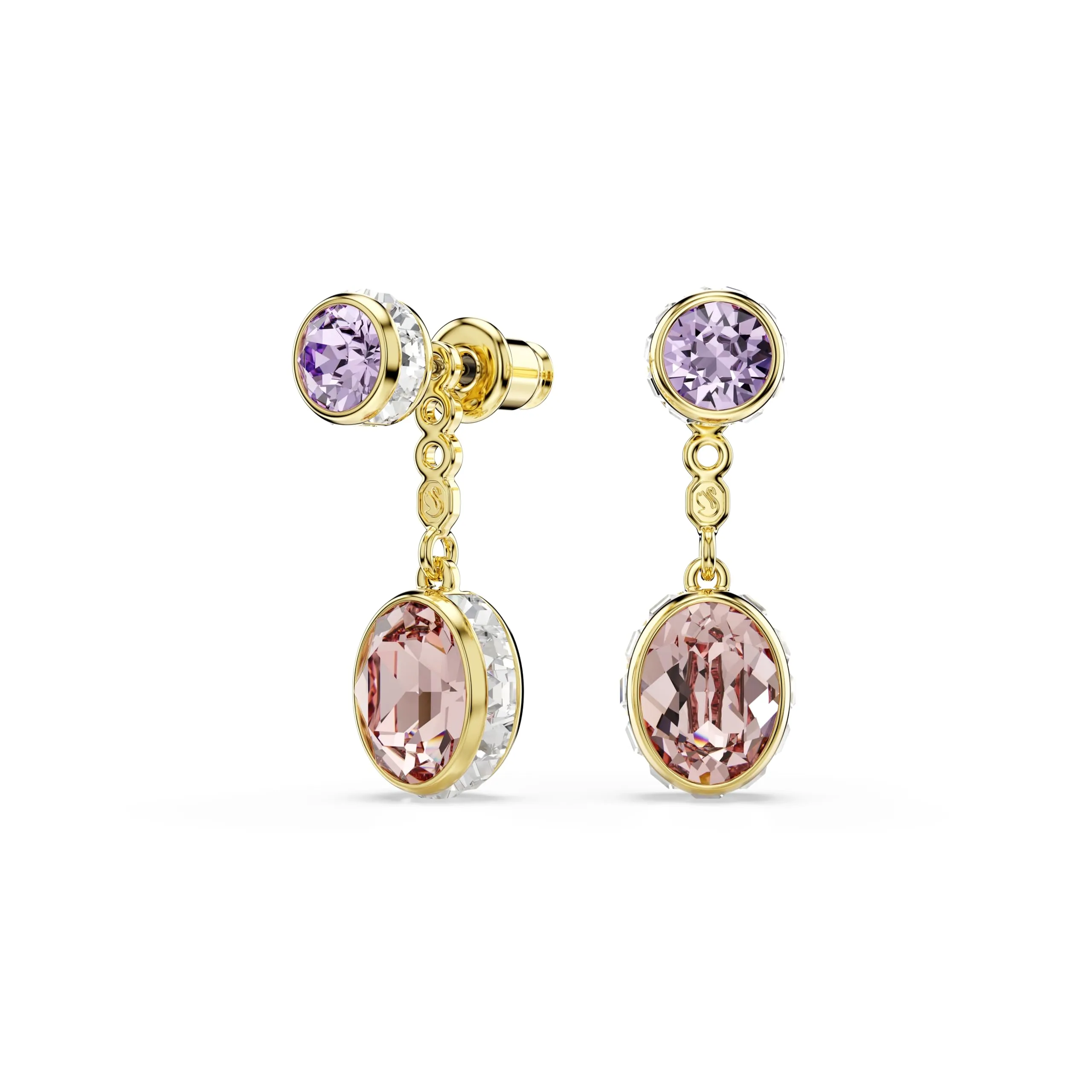 Swarovski Orecchini pendenti Chroma, Taglio misto, Multicolore, Placcato color oro