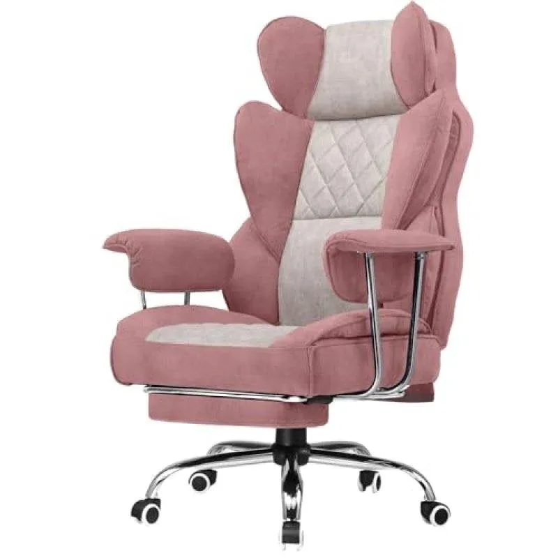 Sedia Gaming GTPLAYER con Supporto Lombare, Poggiapiedi, 180kg - Rosa