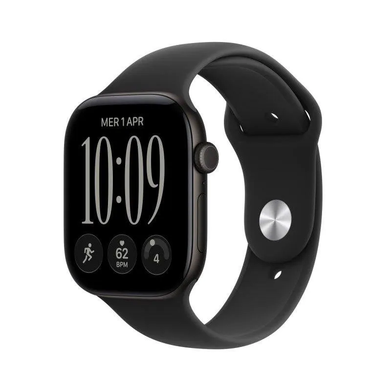 Apple Watch Series 12 GPS 46mm Cassa Alluminio Nera con Cinturino Sportivo Nero M/L