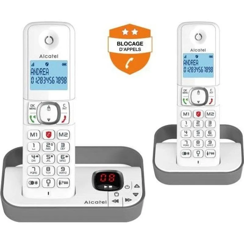 Telefono fisso cordless Alcatel F860 Voice Duo DECT 2 telefoni