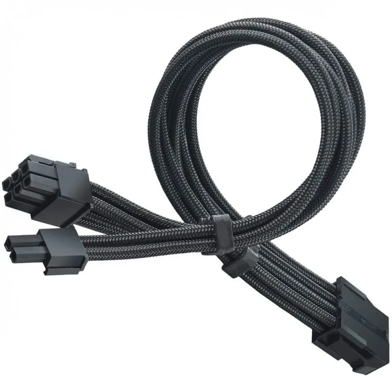 SilverStone PP07E-PCIB Cavo di prolunga di alimentazione flessibile da 8 pin a PCI-E 6+2 pin 30 cm Nero