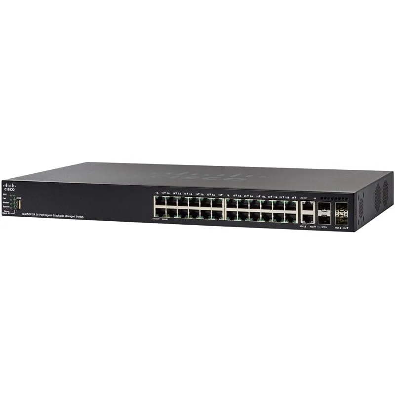 Switch Cisco SG550X-24MP 24 porte Gigabit PoE Stackable Nero