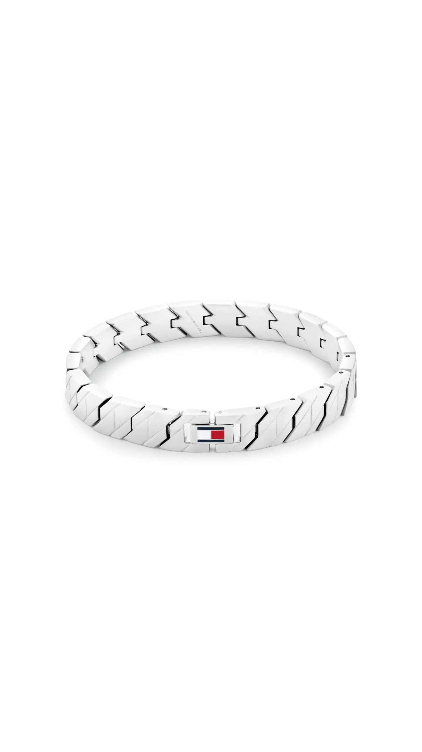 Tommy Hilfiger Jewelry Bracciale a Maglie da Uomo in Acciaio Inossidabile con la Bandiera Iconica di Tommy Hilfiger - 2790619