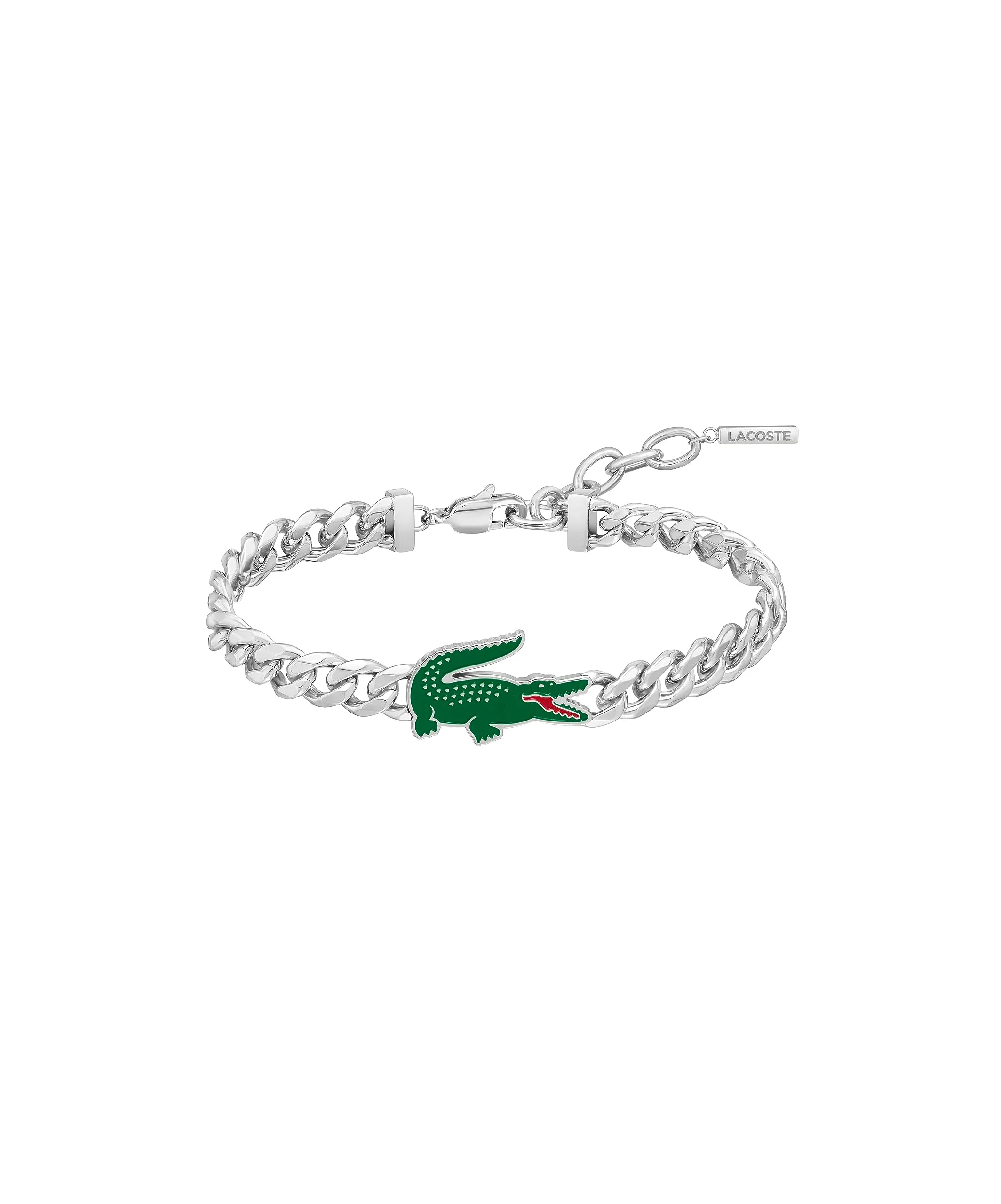 Lacoste Braccialetto a catena da uomo Collezione ARTHOR in Acciaio Inossidabile, Argento Silver