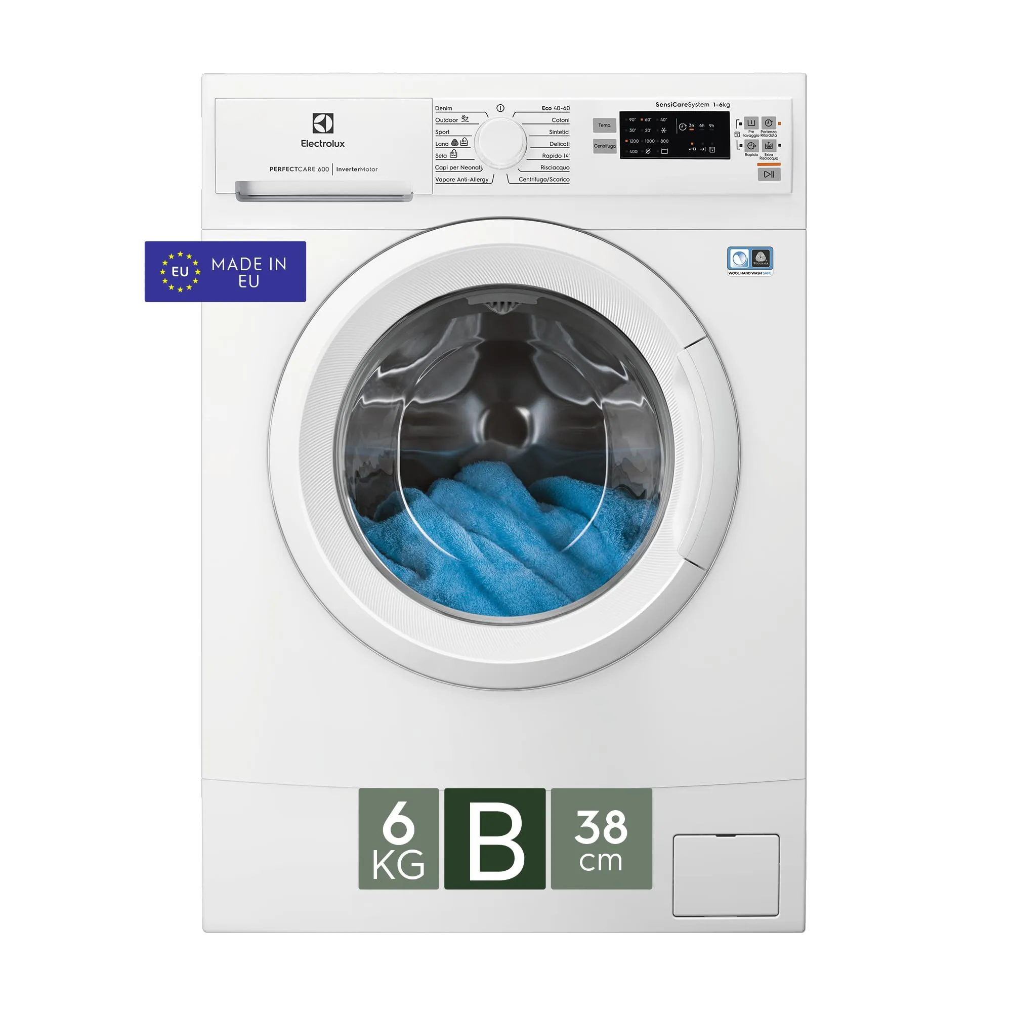 Electrolux EW6S526W Lavatrice Slim Carica Frontale 6 kg PerfectCare Vapore