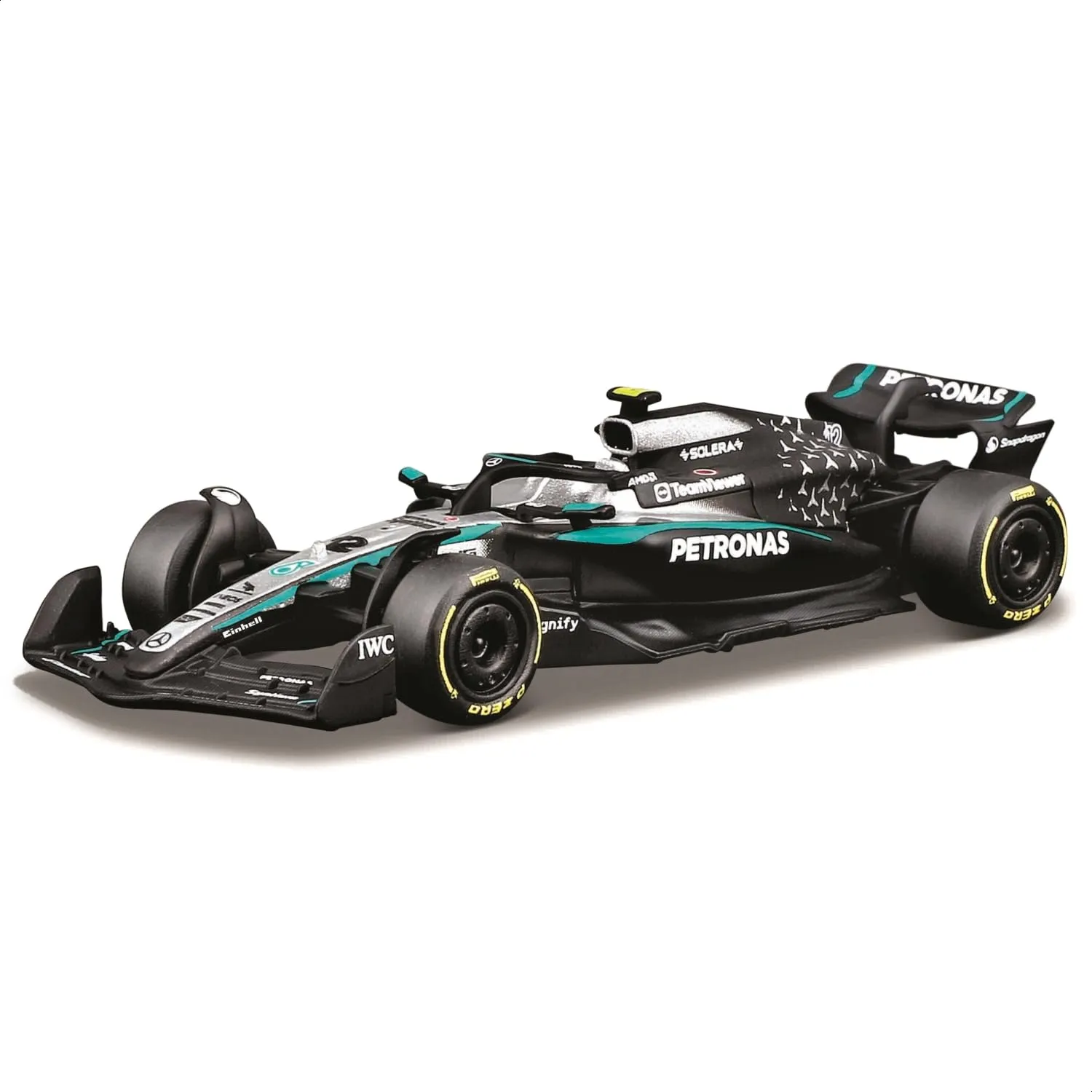 Bburago - F1 Mercedes-AMG F1 W16 2025#12 Antonelli, Auto Diecast in Scala 1:64, Replica Dettagliata Monoposto Formula 1, Colori Ufficiali Mercedes, Blister da Collezione, Età Consigliata 14+ Anni