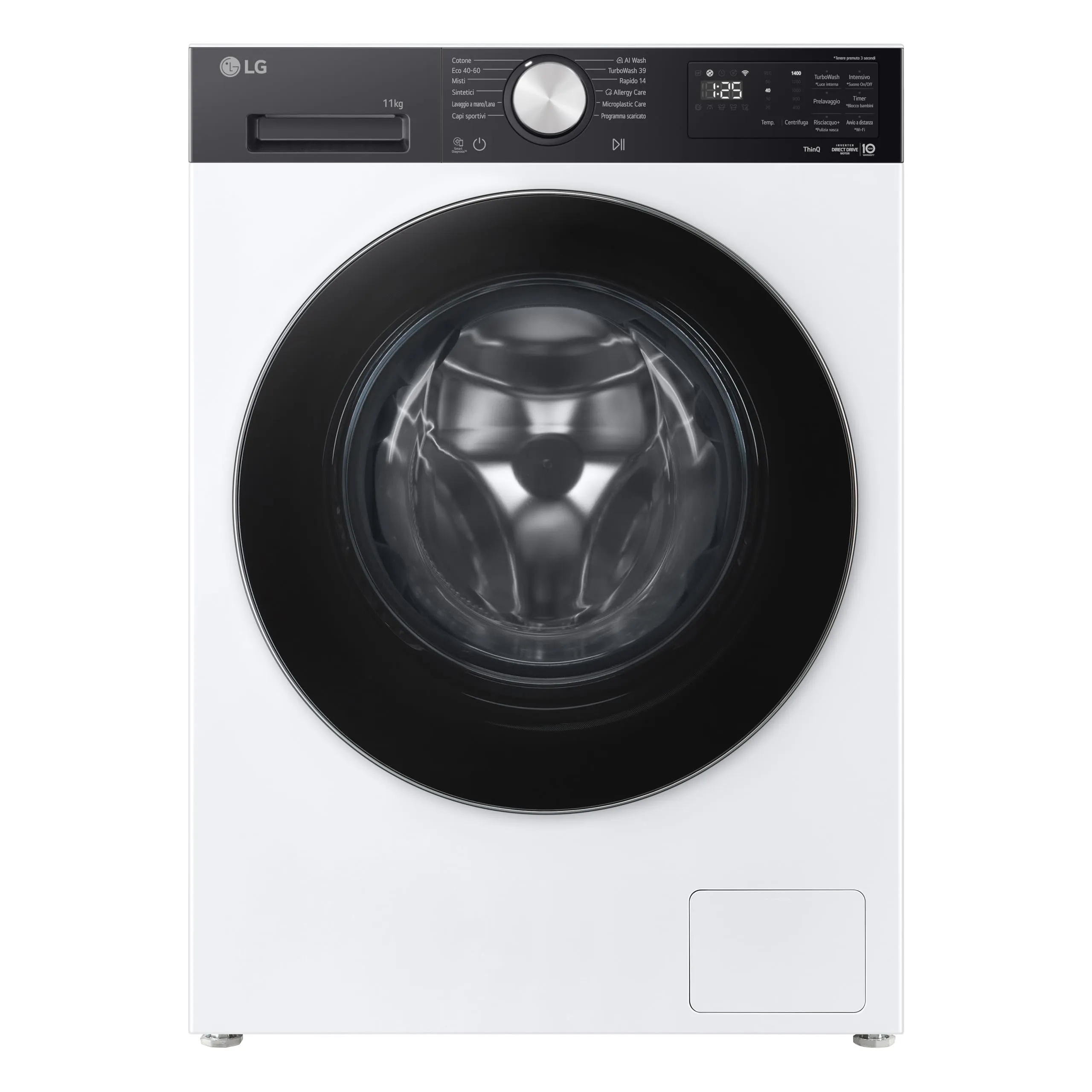LG F4NX5011TKC Lavatrice Intelligente 11 kg X5, Classe A-40%, AI Wash