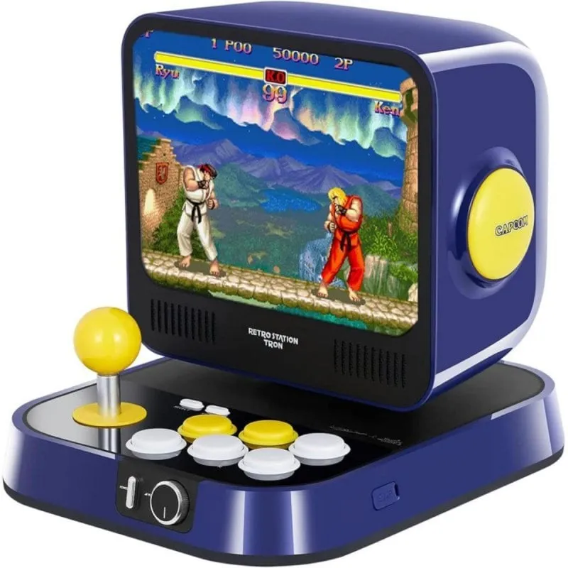 Console Capcom Retro Station UNICO Bartop Compatta con Schermo 8" Arcade e 10 Giochi Integrati