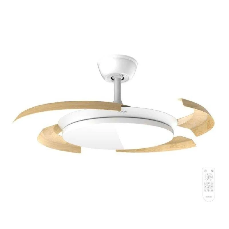 Ventilatore da Soffitto Cecotec EnergySilence Aero 4500 Puzzle LED 30W Bianco Lightwood