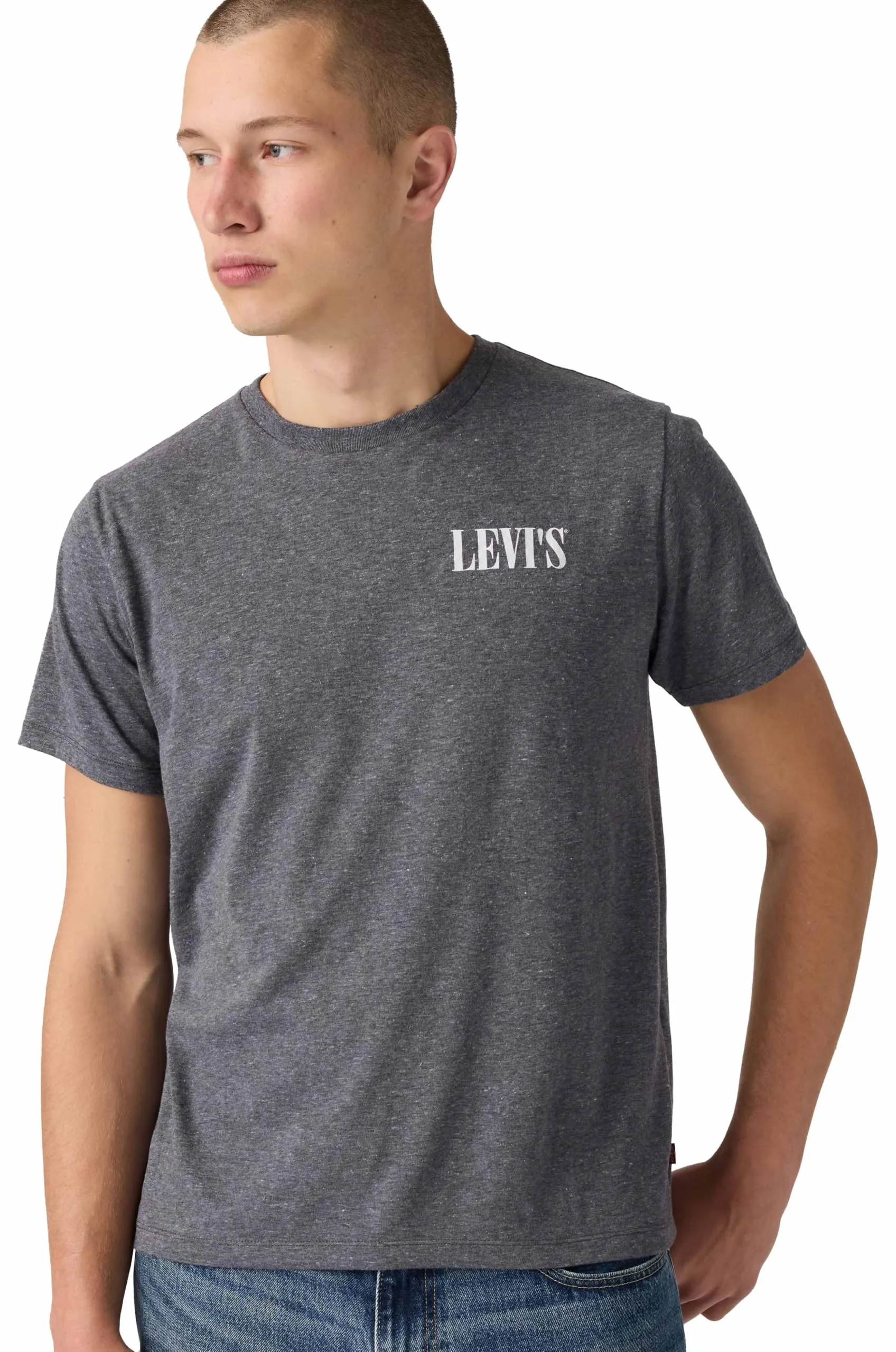 Levi's Maglietta da Uomo con Scollo Rotondo, Confezione da 1, Logo Ssnl Jet Black, S