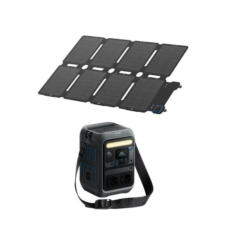 Stazione di energia Anker Solix C300x + PS100x 288Wh 1 porta AC Pannello solare Batteria LiFePO4