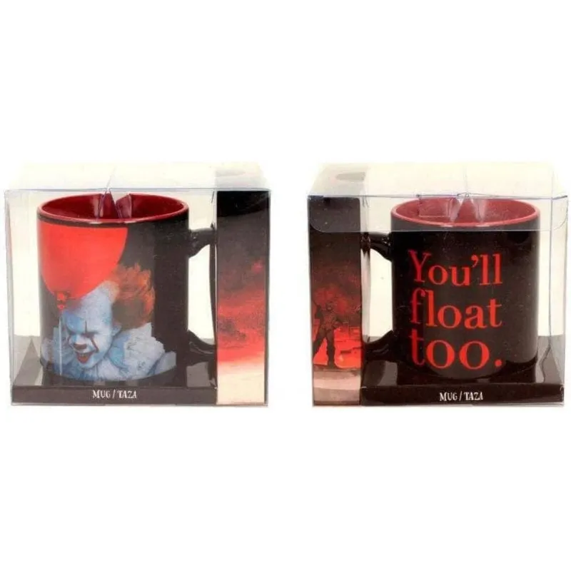 Tazza Ceramica Pennywise You'll Float Too 320 ml Nero Rosso