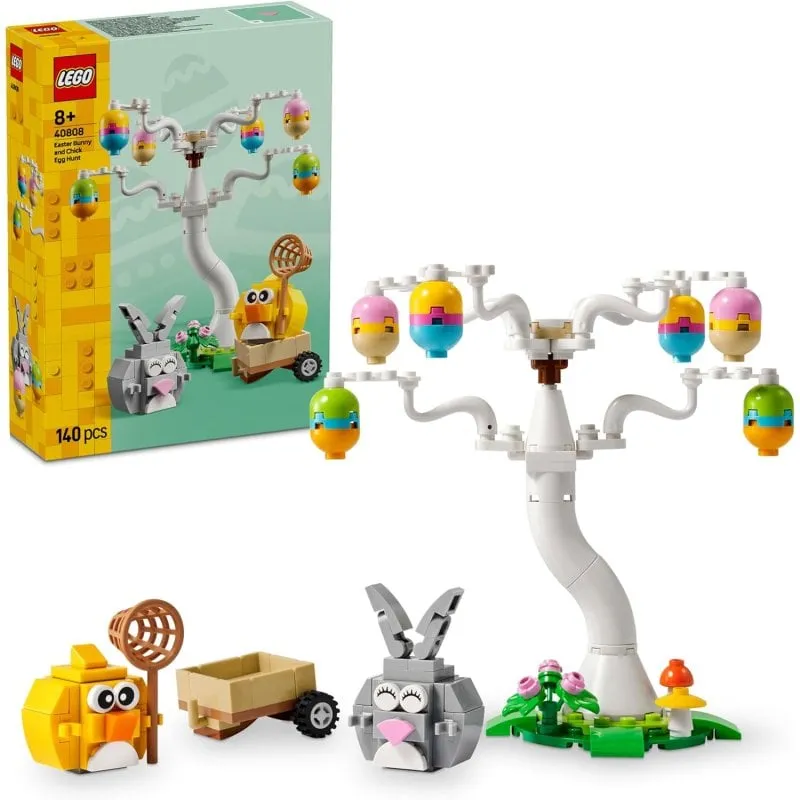 LEGO Iconic Caza De Huevos Del Conejito De Pascua Y Pollito 40808 140 pezzi