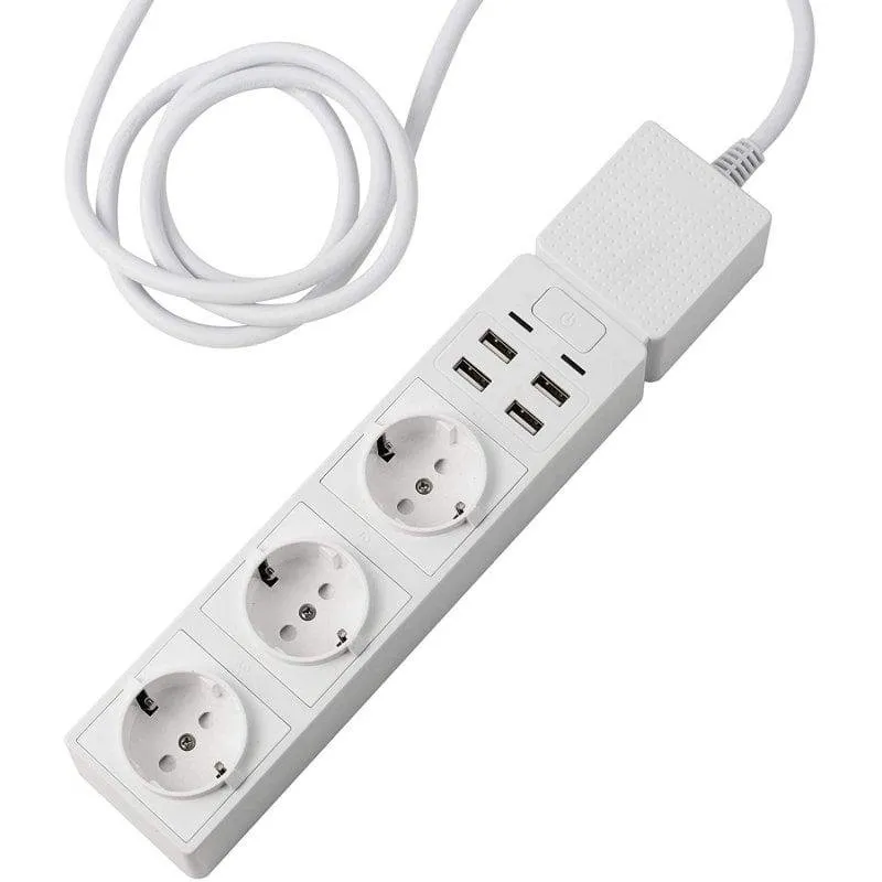 Multipresa Edimax SP-1123WT 3 prese intelligenti 4 USB-A Wi-Fi controllo vocale