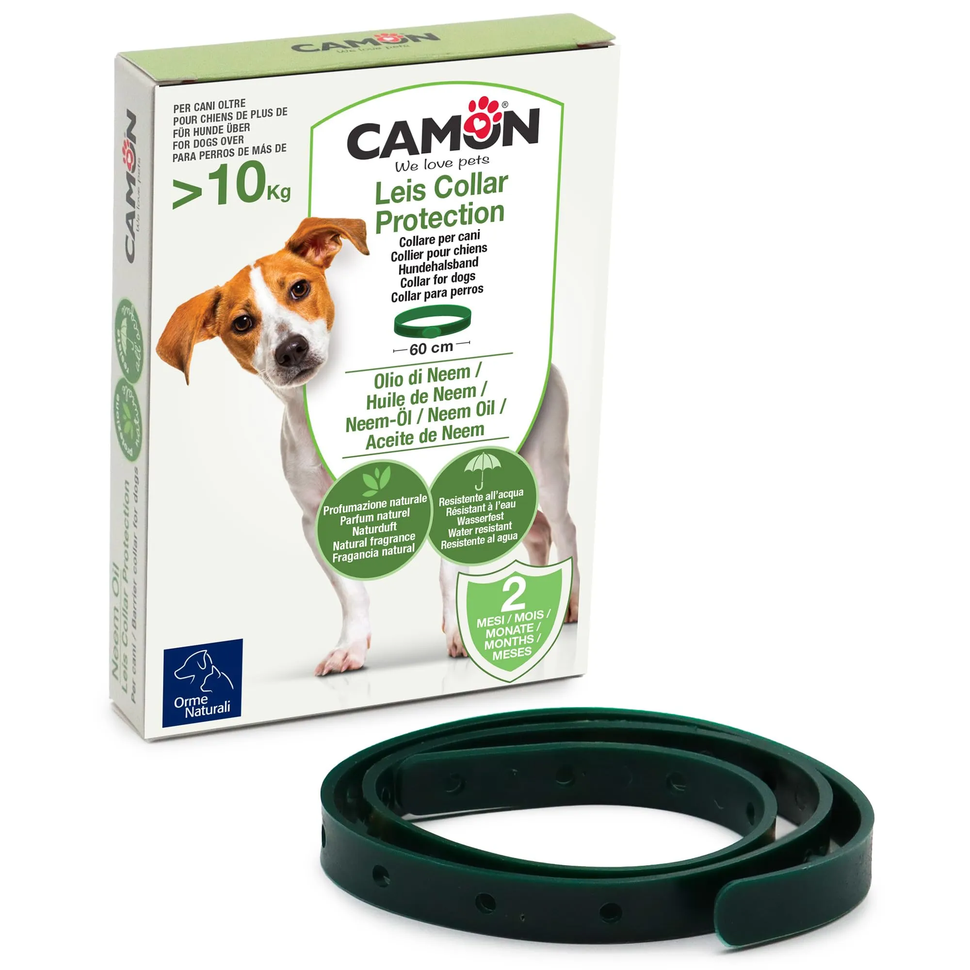 CAMON - Collare Protettivo per Cane (>10kg) con Olio di Neem, 75cm
