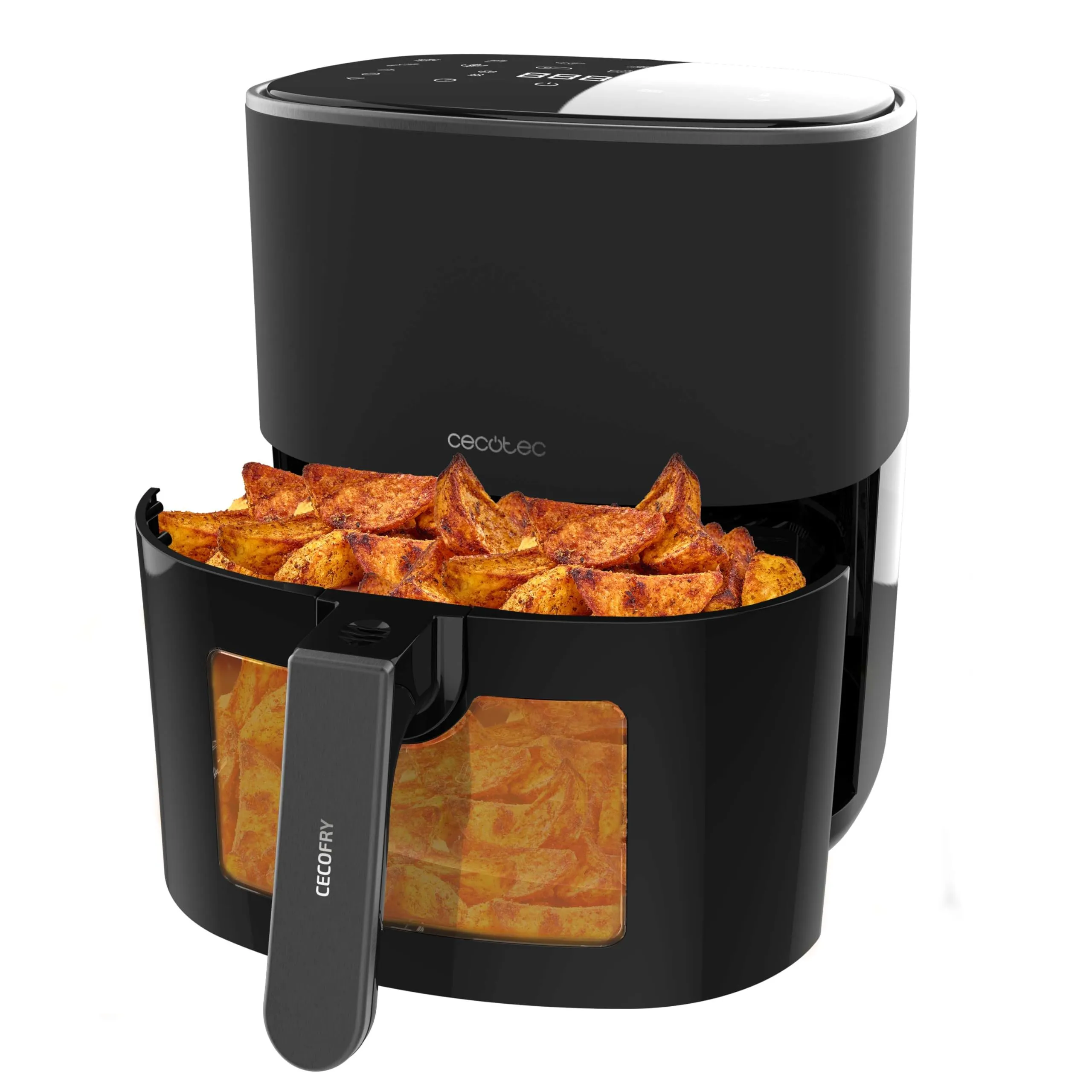 Cecotec Friggitrice ad Aria Cecofry Fantastik Window 6500 Plus. 6,5L, 1700W, Tecnologia PerfectCook, 12 Menu, Termostato 80-200ºC, Timer 60 Min, Finestra Visione, Cottura Sana e Croccante