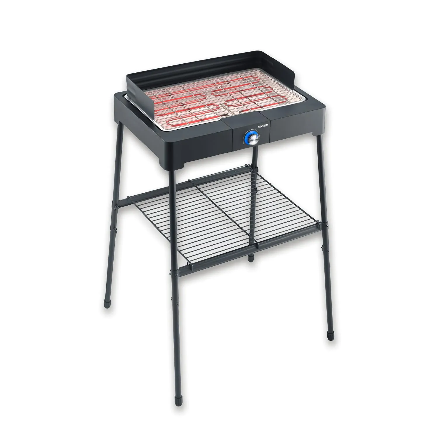 Severin Barbecue Elettrico da Balcone, con Supporto e Griglia Inox, 2200W
