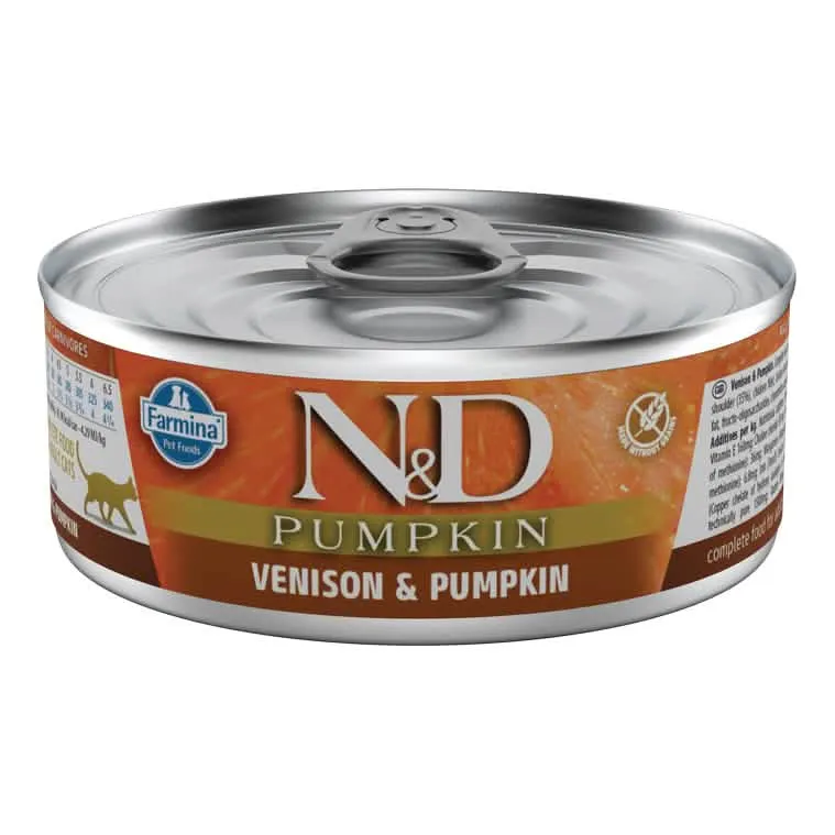 N&D Cat Venison & Pumpkin 80 g - Cibo Umido per Gatti
